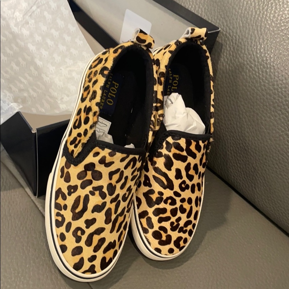 Girls size 2 Polo Ralph Lauren Shoes Leopard
